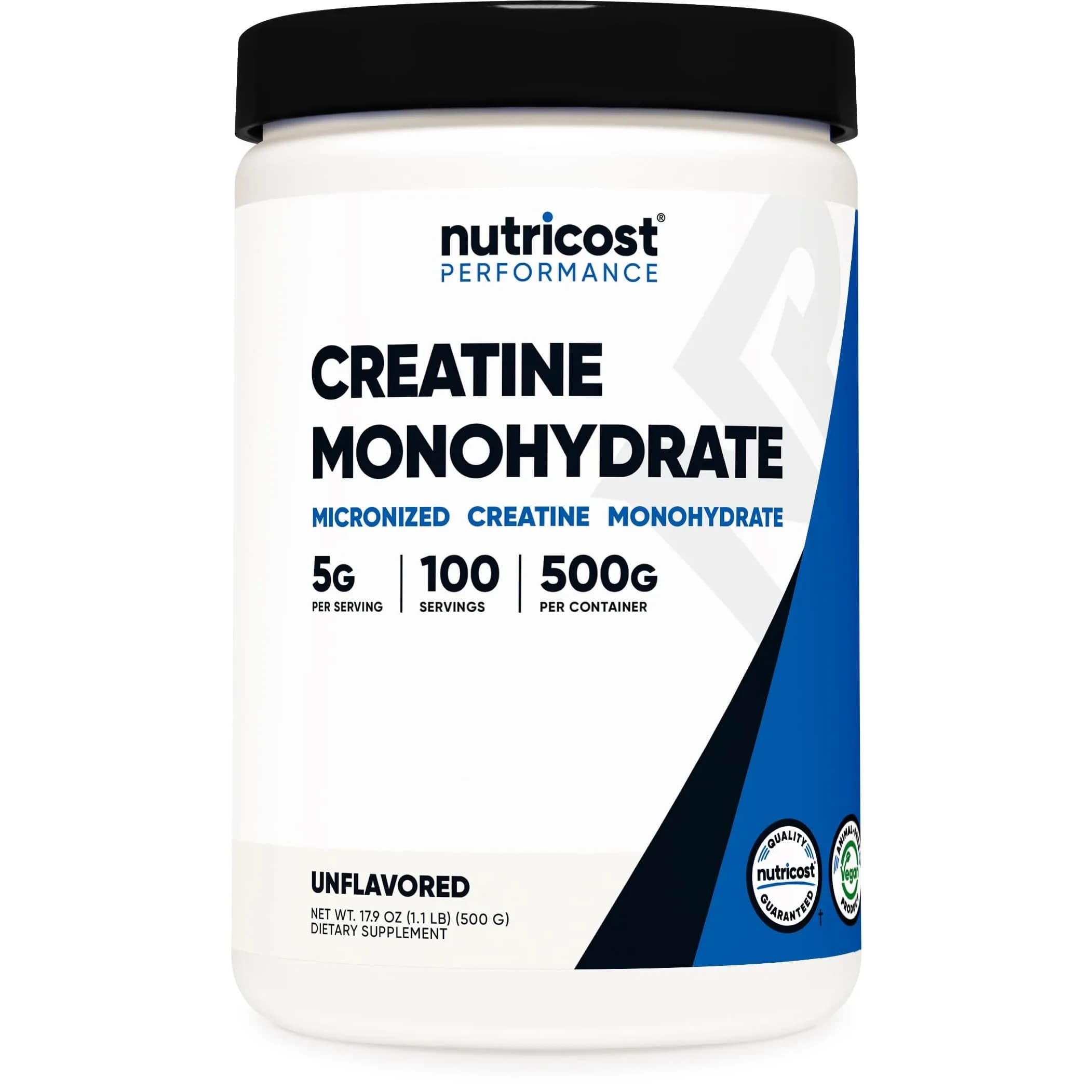 Nutricost Creatine Monohydrate Micronized Powder 500g (17.6 oz) | Supports Strength and Endurance - main product image