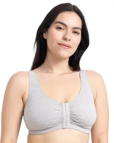 Fruit of the Loom Women's Front-Close Cotton Sports Bra Multi-Pack (2-Pack, Size 42) | Easy On & Off Wireless Comfort thumbnail 2