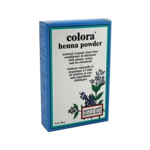 Colora Henna Powder Hair Color Apricot Gold 59ml (0.2 Fl Oz) | Natural Hair Dye for Conditioning - main product image