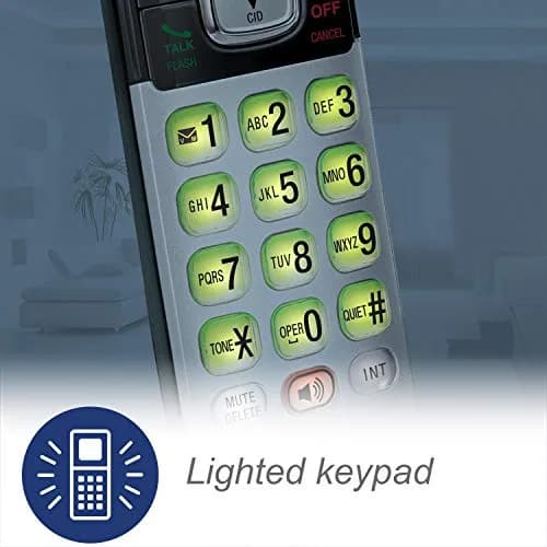 VTech CS6719 DECT 6.0 Cordless Phone with Caller ID/Call Waiting, 1 Handset Silver/Black | Full Duplex Speakerphone thumbnail 3
