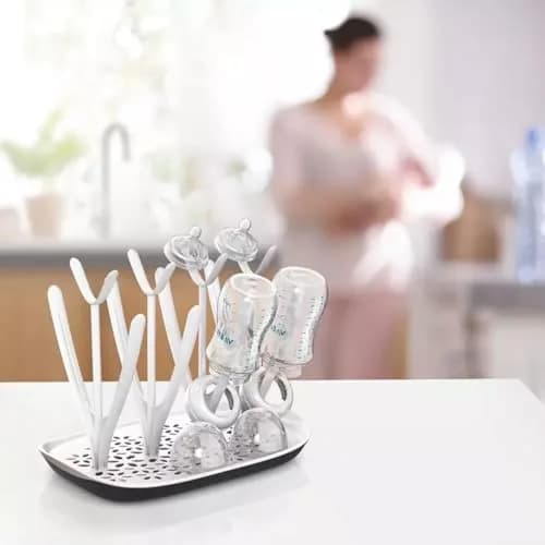Philips Avent Baby Bottle Drying Rack, White | Fits 8 Bottles & Accessories, Adjustable Design, Detachable Drip Tray thumbnail 5