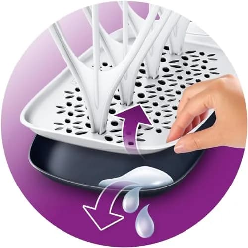Philips Avent Baby Bottle Drying Rack, White | Fits 8 Bottles & Accessories, Adjustable Design, Detachable Drip Tray thumbnail 6