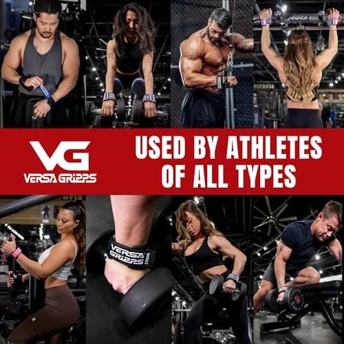 Versa Gripps PRO Wrist Straps M/L 16cm (6.3in) | USA-Made Weightlifting Grip Support thumbnail 4