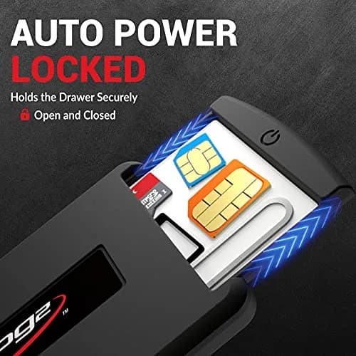GPG2 SIM Card & Micro SD Organizer Case 3.2" x 2" | Secure Travel Storage thumbnail 4