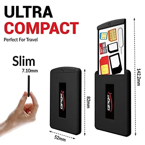 GPG2 SIM Card & Micro SD Organizer Case 3.2" x 2" | Secure Travel Storage thumbnail 5