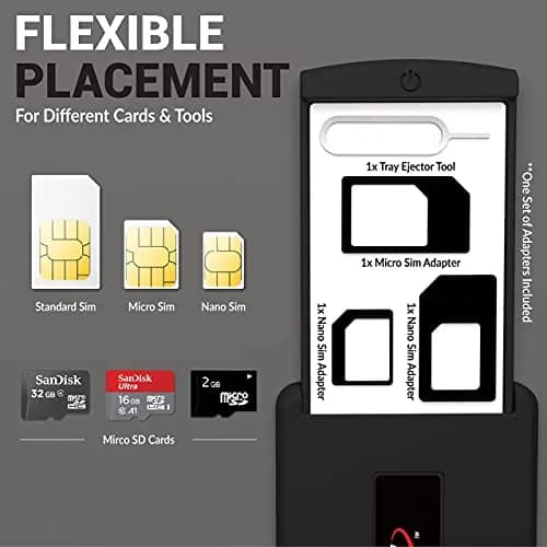 GPG2 SIM Card & Micro SD Organizer Case 3.2" x 2" | Secure Travel Storage thumbnail 6
