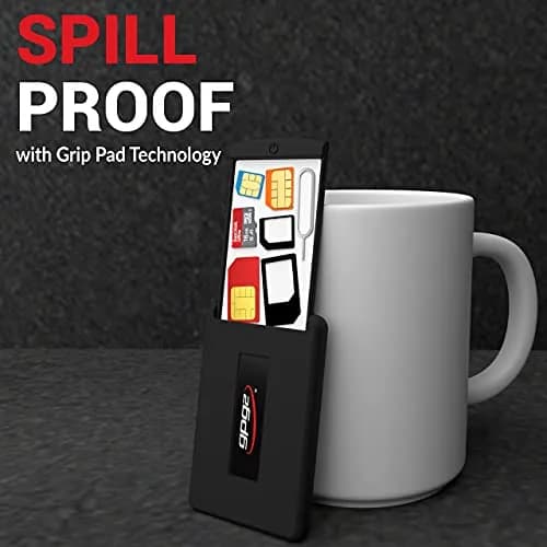 GPG2 SIM Card & Micro SD Organizer Case 3.2" x 2" | Secure Travel Storage thumbnail 2