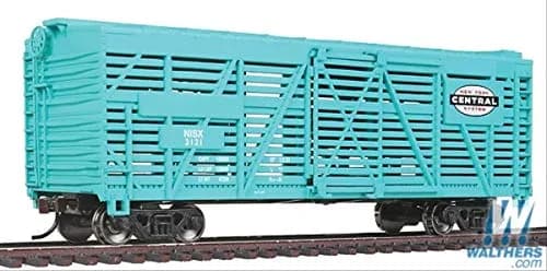 Walthers Trainline HO Scale Stock Car 40' Jade Green | Ready-to-Run Model Railroad Freight Car thumbnail 1