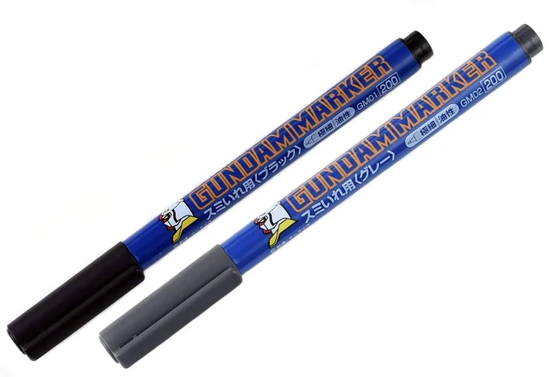 Gundam Gm01 Black Fine Line & Gm02 Gray Fine Line Value Set | Precise Drawing Pens for Art & Craft
