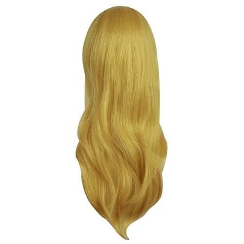 MapofBeauty 28 Inch Long Curly Hair Costume Cosplay Wig, Gold/Yellow | 70cm Curly Wig for Women thumbnail 4