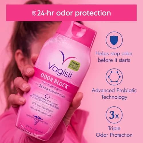 Vagisil Odor Block Feminine Wash for Intimate Area Hygiene 355ml (12 Fl Oz) | Gynecologist Tested thumbnail 2
