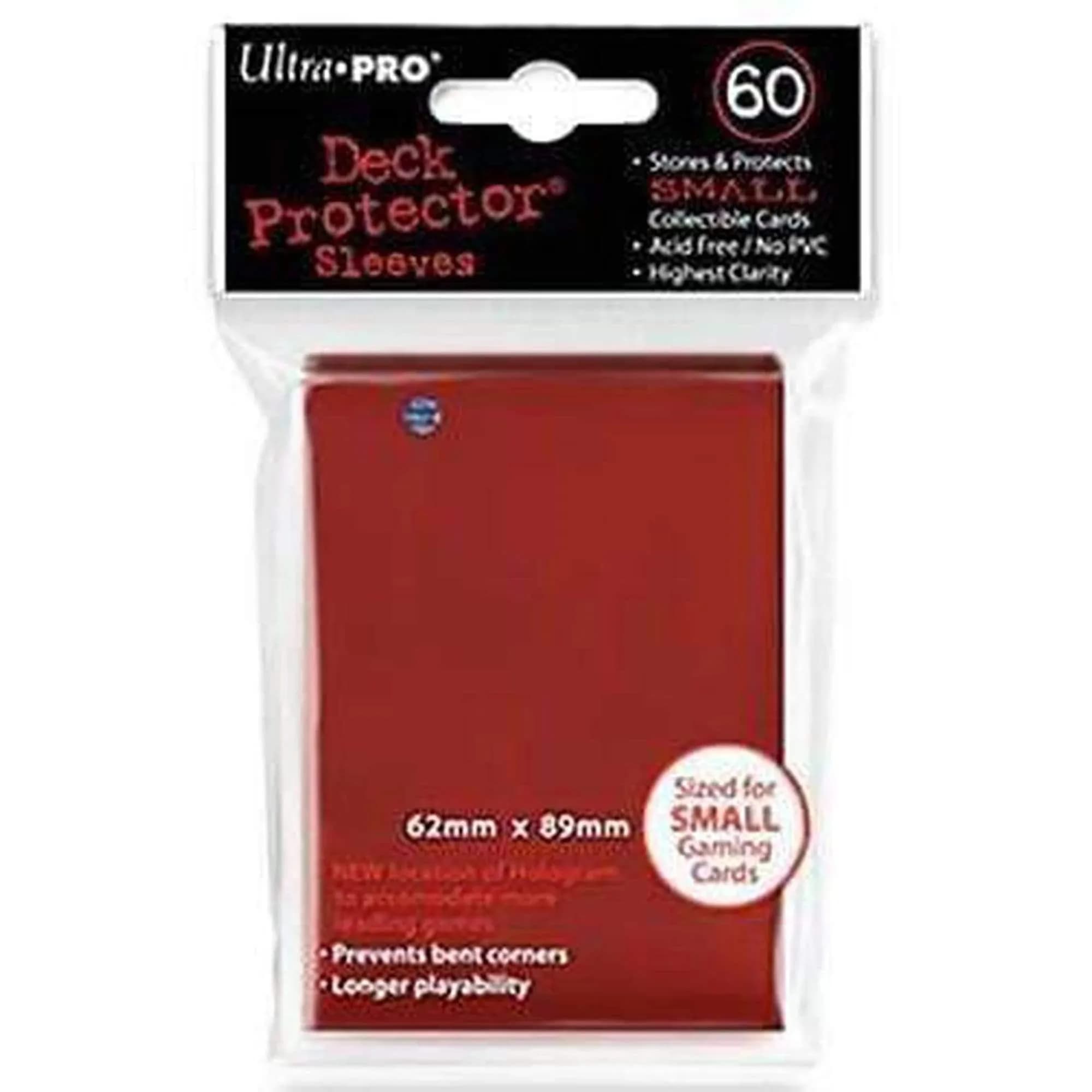 Ultra Pro PRO-Matte Small Deck Protector Sleeves for Yu-Gi-Oh and Cardfight Vanguard - White (60 ct.) | Non-glare archival-safe sleeves — Red