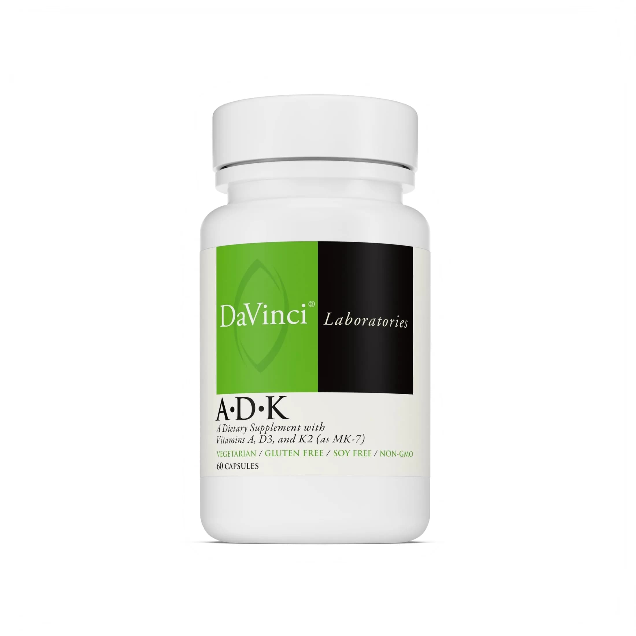DAVINCI ADK Multivitamin Capsules 60 | Bone & Heart Support, Unflavored - main product image