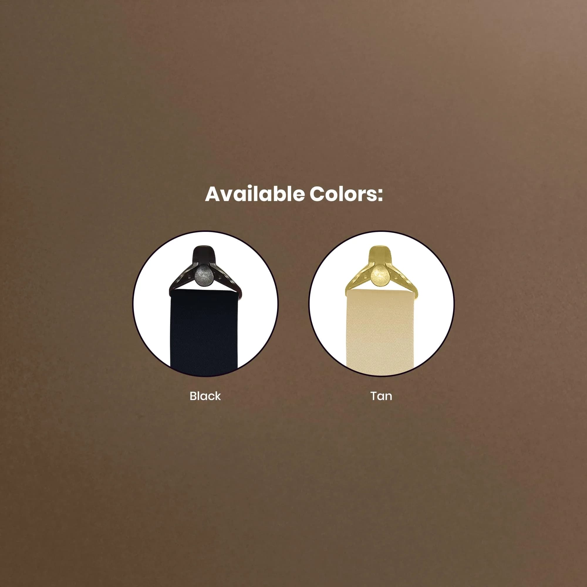 Hold-Up Tan XL 1.5-Inch X-Back Under-Ups Suspenders with Gripper Clasps — Tan 2" thumbnail 3