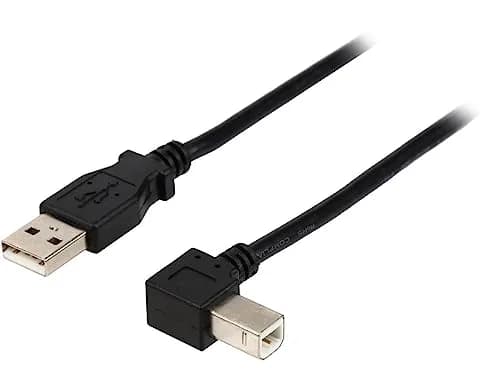 StarTech.com USB 2.0 A to Left Angle B Cable 1m (3.3ft) | Connect Peripherals in Tight Spaces thumbnail 1