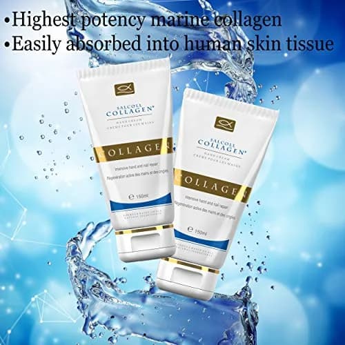 Salcoll Pure Bioactive Anti-Aging Collagen Repair Hand Cream 150ml (5.1 Fl Oz) | Hypoallergenic Moisturizer for Dry Skin thumbnail 2