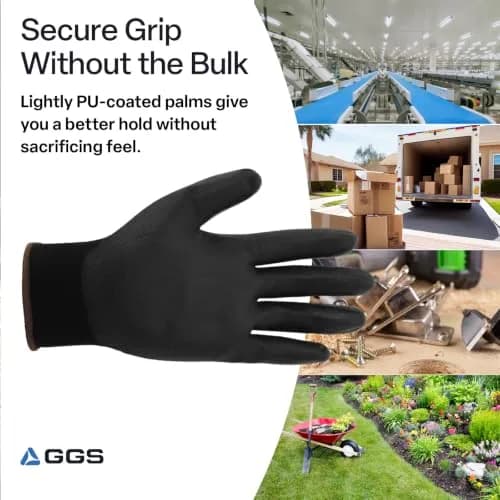 Global Glove PUG-17 Lightweight Polyurethane Dipped Work Gloves, Extra-Large | Anti-Static & Secure Grip thumbnail 4
