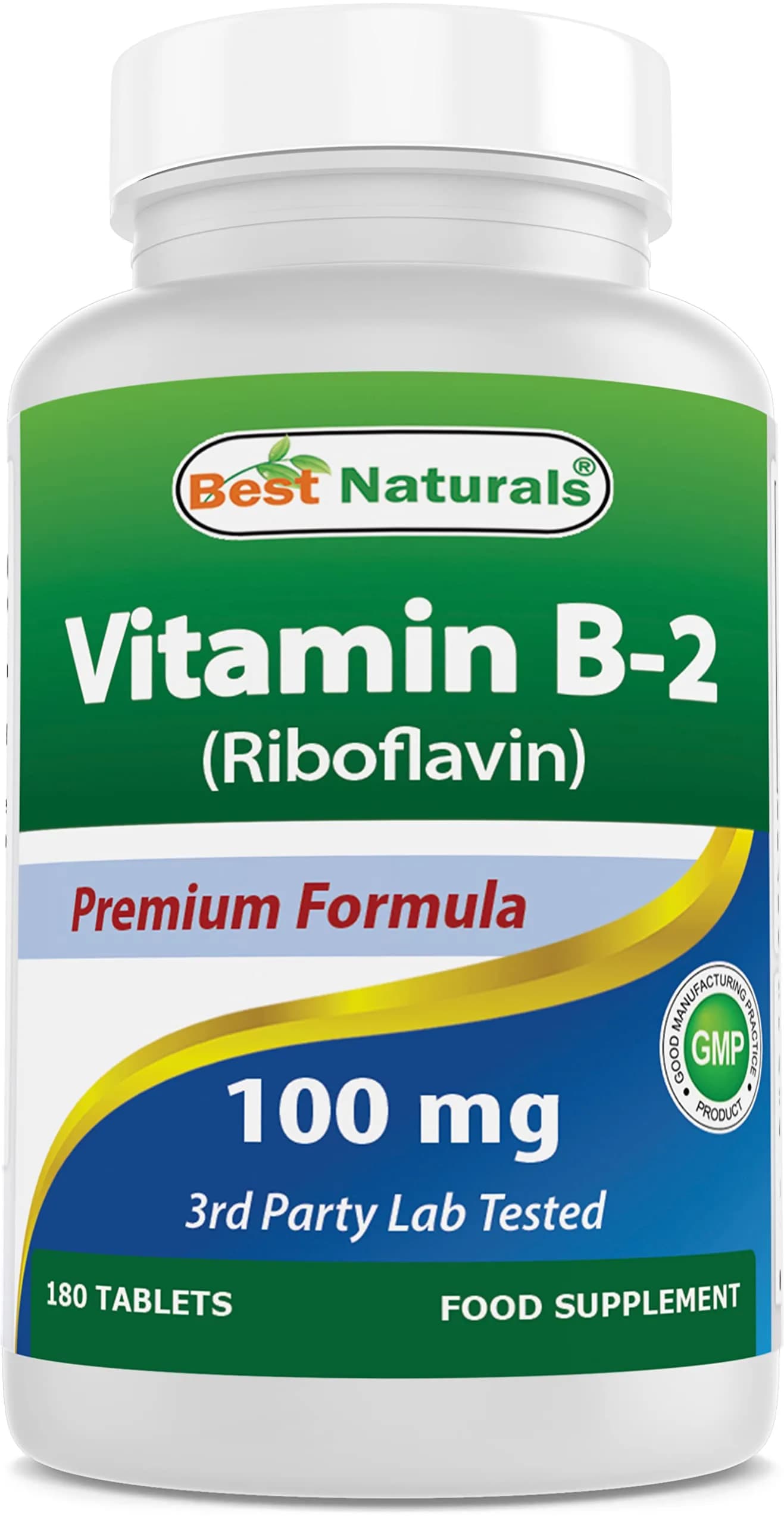 Best Naturals Vitamin B2 100 mg | Premium Riboflavin Tablets for Energy & Metabolism - main product image