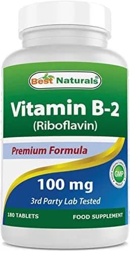 Best Naturals Vitamin B2 100 mg | Premium Riboflavin Tablets for Energy & Metabolism thumbnail 1
