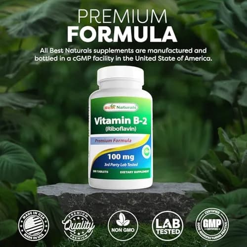 Best Naturals Vitamin B2 100 mg | Premium Riboflavin Tablets for Energy & Metabolism thumbnail 5