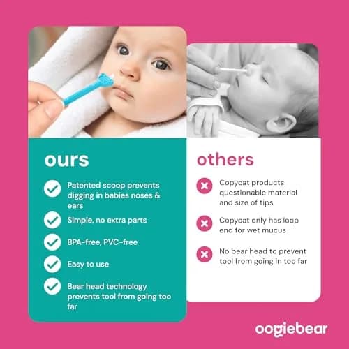 oogiebear Baby Nose & Ear Picker, Safe Booger Remover Tool, 1 Piece, Blue | Dual-Ended Gentle & Effective thumbnail 7