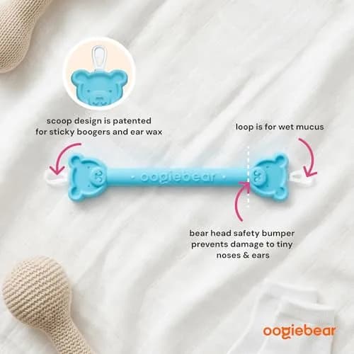 oogiebear Baby Nose & Ear Picker, Safe Booger Remover Tool, 1 Piece, Blue | Dual-Ended Gentle & Effective thumbnail 3