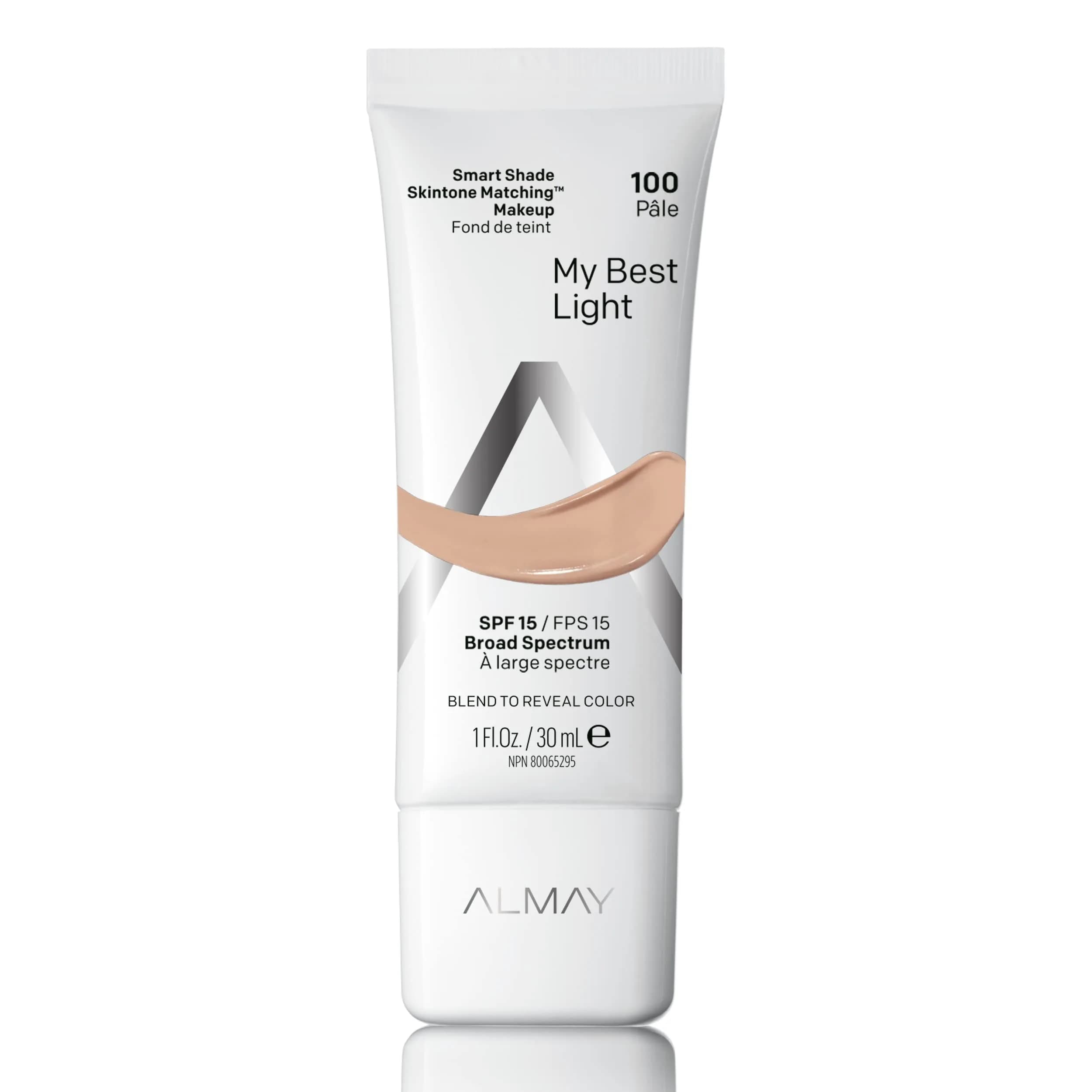 Almay Smart Shade Skintone Matching Makeup 100 My Best Light | Instant Foundation Match SPF 15 - main product image