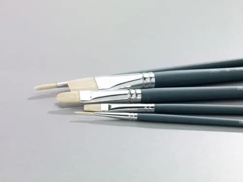 Winsor & Newton Foundation Oil Hog Brush Set, Long Handle, 6 Pack | Synthetic Hog Bristles for Oil & Acrylic thumbnail 2