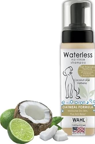 Wahl Waterless No Rinse Shampoo for Animals Coconut Lime Verbena 210ml (7.1 Fl Oz) | Gentle Cleaning for Dogs, Cats & Horses thumbnail 1