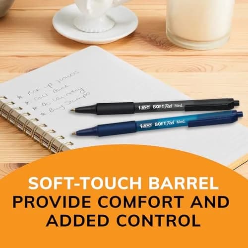 BIC Soft Feel Retractable Ballpoint Pens, 1.0 mm Medium Point, 36-Count Pack | Smooth Ink Flow for Effortless Writing thumbnail 4