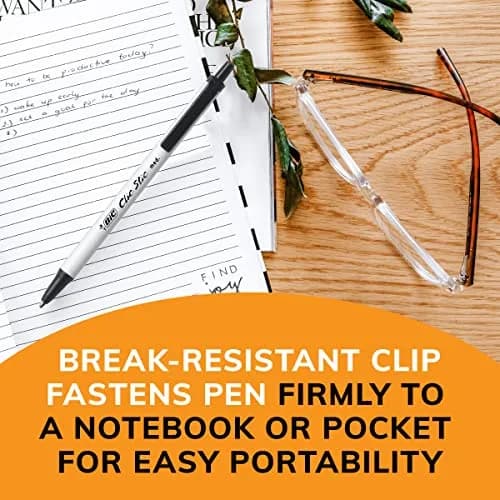 BIC Clic Stic Retractable Ballpoint Pens, Medium Point, 24-Count | Smooth Ink Flow for Students and Office thumbnail 6