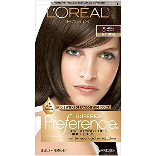 L'Oreal Superior Preference - 5 Medium Brown (Natural) 4 Pack | Fade-Resistant, Silky Finish thumbnail 1