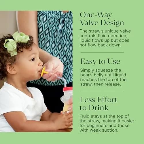 ARK Therapeutic Bear Bottle Kit 8oz | Food-Grade Honey Bear Straw Cup for Oral Motor Skills thumbnail 7