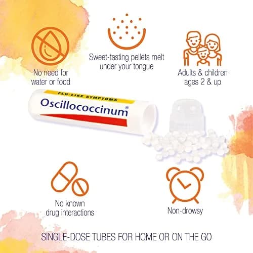 Boiron Oscilloccinum Homeopathic Flu Medicine 12 Doses (0.04 oz each) | Non-Drowsy, Non-Habit Forming thumbnail 3