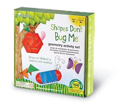 Learning Resources Shapes Don't Bug Me Geometry Activity Set | 136 Pieces, 14 Shapes, 7 Colors thumbnail 6