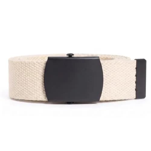 BC Belts Canvas Web Belt Military Style 56" Natural | Adjustable, Durable & Versatile thumbnail 3