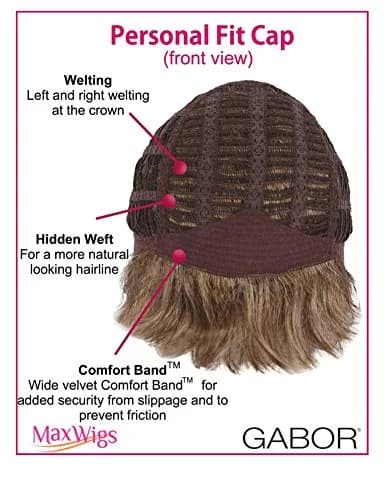 hairuwear Eva Gabor Acclaim Short Layered Comfort Cap Wig, Dark Cinnamon Mist | Light, Natural Fit thumbnail 2