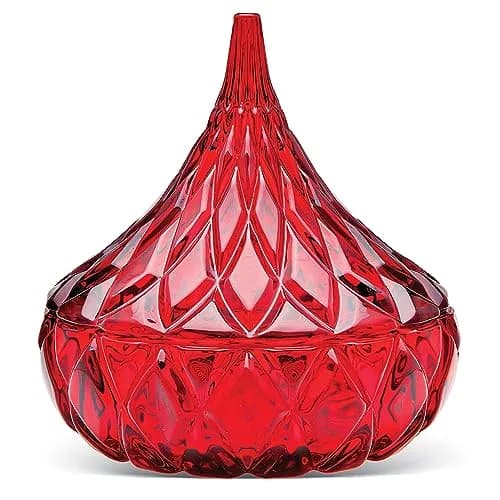 Godinger Hershey's Kiss Candy Dish Red Glass 12.7cm (5 Inch) | Authentic USA Import thumbnail 4