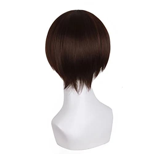 MapofBeauty Men's Short Straight Wig Dark Brown | Heat Resistant Synthetic Fiber thumbnail 4