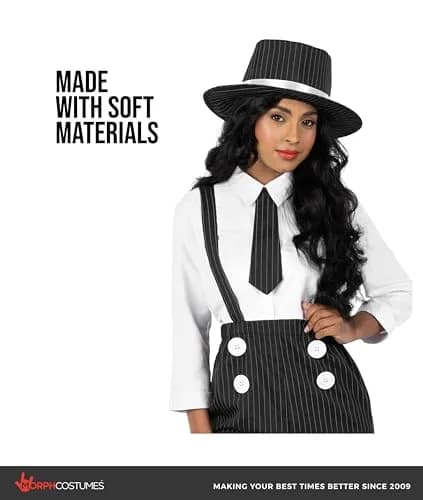 fun shack, Gangster Costume Women, Halloween Costumes for Women, S | 1920s Mobster Style with Comfortable Fit thumbnail 4