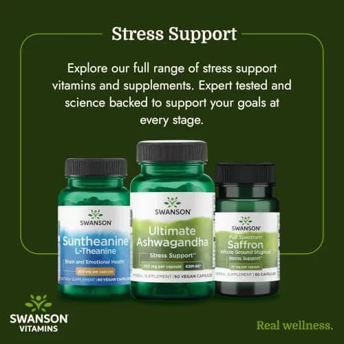 Swanson Ashwagandha KSM-66 250 mg | Herbal Stress Support Capsules thumbnail 6