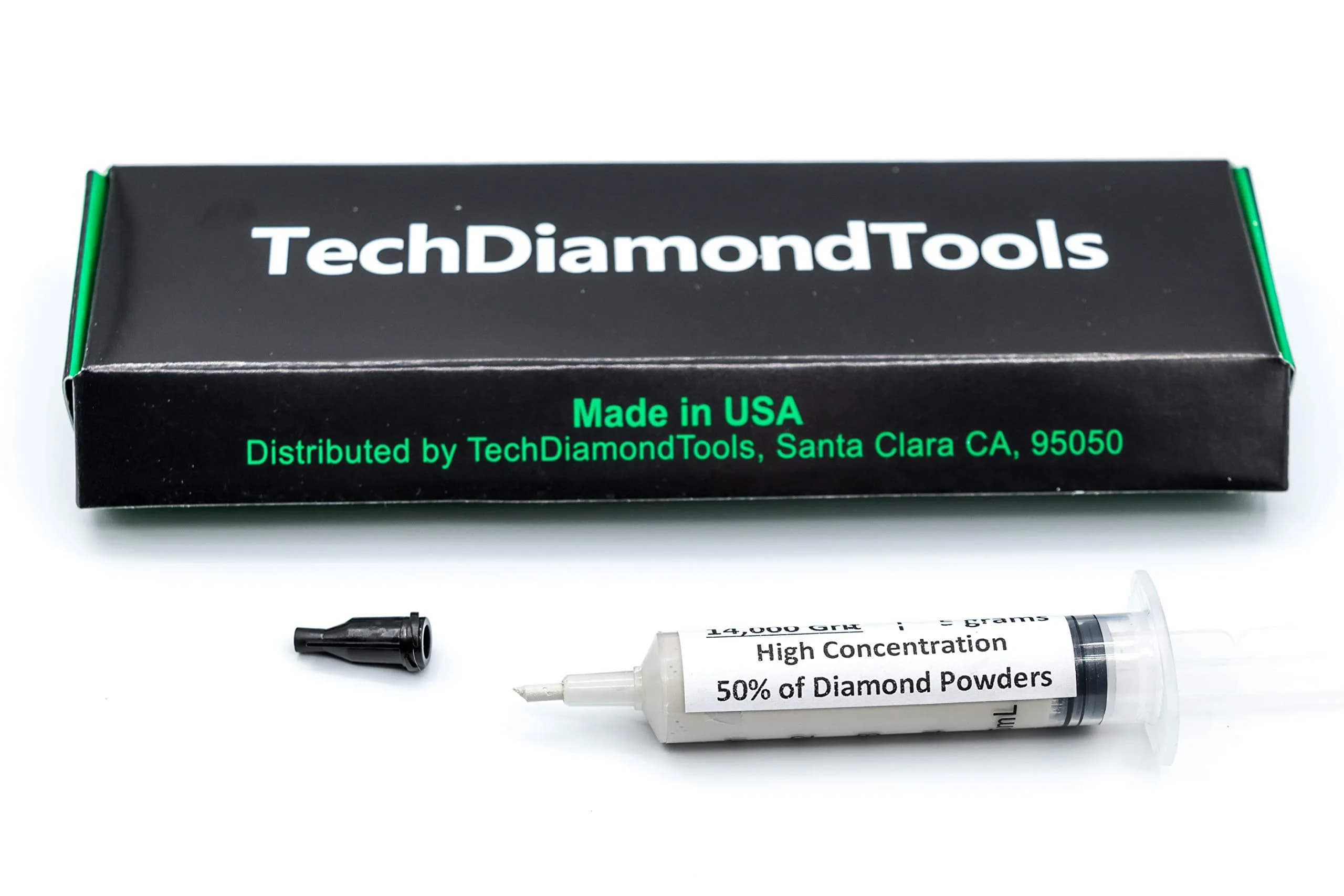 TechDiamondTools Diamond Polishing Compound 5g (0.176 oz) | 14,000 Grit (0-1 Micron) for Mirror Finish — 800 grit / 12-25 micron