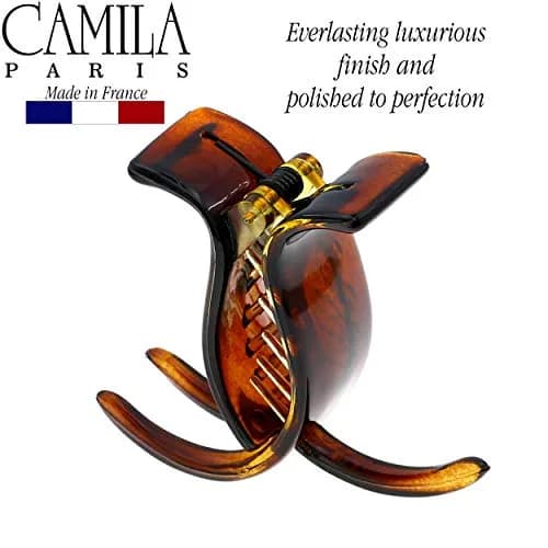 Camila Paris NV06 French Hair Clip 2 inch Brown | Strong Hold No Slip Grip thumbnail 4