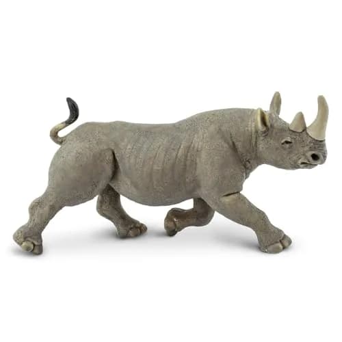 Safari Ltd. Black Rhino Toy - 5.75 Inch Realistic Wildlife Figure for Kids | Hand Painted, BPA Free thumbnail 1