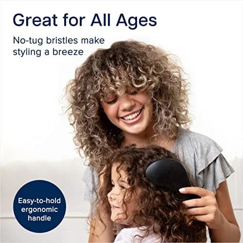 Crave Naturals Glide Thru Detangling Brush Black | Gentle Bristles for Wet & Dry Hair thumbnail 5