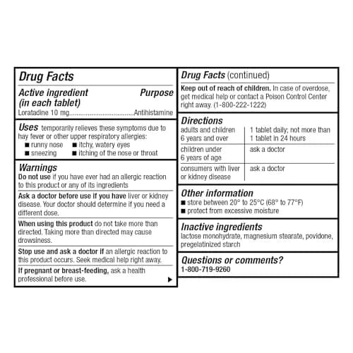 GoodSense Loratadine 10 mg Allergy Relief Tablets | 365 Count, Non-Drowsy, 24-Hour Relief thumbnail 5