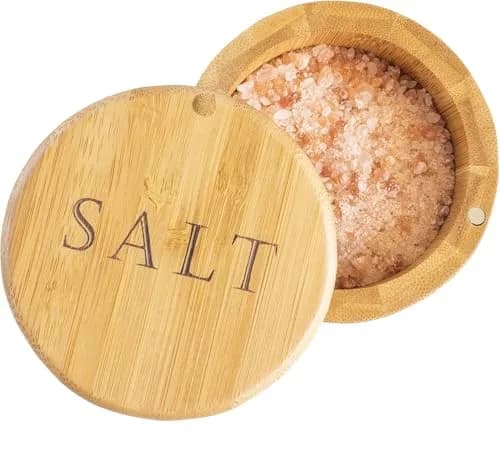 Totally Bamboo Salt Cellar with Swivel Lid & Magnetic Closure, 6 oz (177 ml) | Countertop Spice Container for Kitchen thumbnail 1