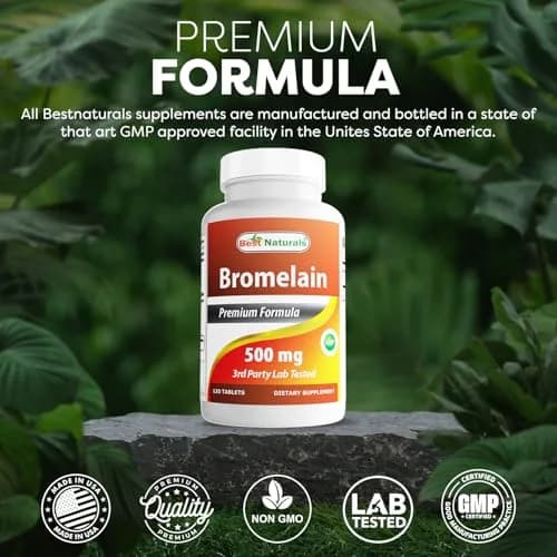 Best Naturals Bromelain Digestive Enzyme Tablets 500 mg (120 Count) | Supports Digestion & Joint Health thumbnail 5