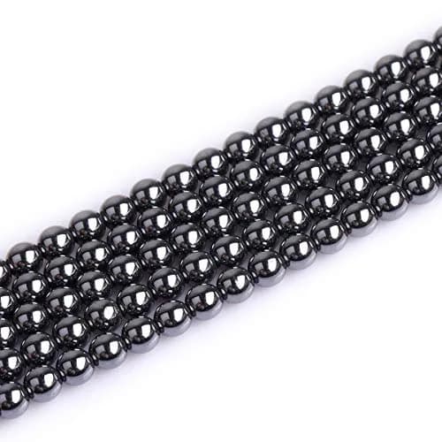 GEM-INSIDE Natural Black Hematite Gemstone Beads 6mm Round for Jewelry Making | Authentic USA Import thumbnail 1