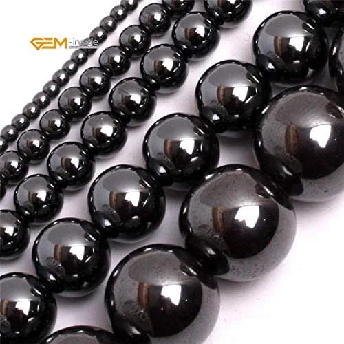 GEM-INSIDE Natural Black Hematite Gemstone Beads 6mm Round for Jewelry Making | Authentic USA Import thumbnail 5